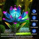 Solar Wind Spinner, 38 Inch Metal Stake Yard Spinners,Solar Powered Multi-Color LED Glass Ball with Kinetic Wind Sculpture Spinner Windmills for Yard (38IN-Purple) by CozyNest Decor