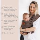 Baby Wrap Carrier - Premium Cotton Baby Carrier Wrap for Newborn to Toddler- Infant Carrier for Babies 8-35 lb - Baby Holder One Size Fits All with Front Pocket by Max&so by TinyTreasures Baby Boutique