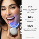 MOON LED Teeth Whitening Kit - Platinum Teeth Whitener Device + 28 Dissolving White Strips - Yellow, Blue, + Red Light Therapy Whitening Tray for Gum Health and Fresh Breath (4 Piece Kit) by CozyNest Decor
