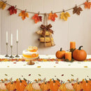 ATFUNSHOP Fall Plastic Tablecloth 4 Packs Thanksgiving Disposable Table Cloth 54x108 Rectangle Table Cover with Pumpkin & Maple Leaf for Holiday Dinner Party Decorations Outdoor Picnic & Baby Showers by CozyNest Decor