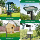 Bird Feeder Pole, 76in Adjustable Bird House Pole for Outdoors, Heavy Duty Smart Feeder Pole Mount Kit for Feeders, Birdhouse, Weather Station, Birdwatching by GreenHaven Gardens