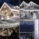 XZAI 800LED 50FT, Icicle String Lights, Plug-in, Cool White, Christmas Party Decors, Connectable, Memory, Remote, 8 Modes, Timer, Dimmable, IP65 Waterproof, Hanging Light for Outdoor & Indoor Use by GreenHaven Gardens