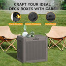 KAMABOKO 31 Gallon Outdoor Storage Box, Resin Deck Boxes Indoor and outdoor, Waterproof Storage Box Lockable Lid for Garden Tools, Package Delivery, Pool Supplies, Patio Cushions, Grey by CozyNest Decor