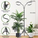 LORDEM Grow Light for Indoor Plants, 7.9" Diameter Dual-Head Plant Light for Plants Growing, Full Spectrum Growth Lamp with Auto Timer 3/6/12H, 4 Dimmable Levels, 3 Lighting Modes, Adjustable Stand by GreenHaven Gardens