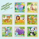 Wooden Puzzles for Toddlers 2-4, 9 Pieces Animal Jigsaw Puzzles for Kids Ages 3-5, Preschool Learning Activities, Learning & Educational Toys, Gifts for Boys, Girls by TinyTreasures Baby Boutique