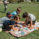 Nomadix Festival Blanket - Perfect for Picnics, Camping, & Lawn Seating - Plush Top & Water Resistant Base - Made with Post Consumer Recycled Materials - Hula Multi - 60x70 by TinyTreasures Baby Boutique