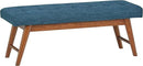Amazon Basics Modern Haraden Upholstered Button-Tufted Bench, Blue, 16 x 44 x 17 in (Previously Rivet brand) by CozyNest Decor