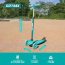 Gotrax KS1 Kids Kick Scooter, LED Lighted Wheels and 3 Adjustable Height Handlebars, Lean-to-Steer & Widen Anti-Slip Deck, 3 Wheel Scooter for Boys & Girls Ages 2-8 and up to 110 Lbs by TinyTreasures Baby Boutique
