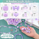 Assorted 170-230PCS Purple Acrylic Beads for Bracelet Making, Flower Bow Butterfly Candy GummyBear Aesthetic Bracelet Charms,Cute Beads for Jewelry Making DIY Necklace Keychain Phone Charm by TinyTreasures Baby Boutique
