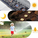 Solar Ground Lights Outdoor Waterproof Flat Garden Solar Disk Lights Floor 12 LED 8 Pack for Garden Patio Pathway Landscape Driveway Yard Path Decor by GreenHaven Gardens