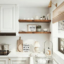 Floating Shelves 10 inches Deep, Long 36 x 10 x 1.8 Wall Shelves for Bedroom, Living Room, Kitchen, Office, Bathroom Farmhouse Shelf Home Decor with Invisible Bracket, Rustic Brown by CozyNest Decor