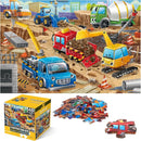 Jumbo Floor Puzzle for Kids,Construction Site Jigsaw Large Puzzles,48 Piece Construction Vehicle Puzzle for Toddler Ages 3-5,Children Learning Preschool Educational Toys,Gift for 4-8 Years Old by TinyTreasures Baby Boutique