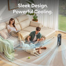 Tower Fan Bladeless with 3 Speeds, 4 Mode [AI, Normal, Natural, Sleep], Table Fan 80° Oscillation, Touch Screen + Remote Control, 12H Timer, 13" Desk Fan for Bedroom Home Office Desktop-Black by CozyNest Decor