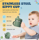 Jumble Dream Stainless Steel and Silicon Sippy Cup Baby Sippy Cup, Training Kids Cups with Silicon Straw, Toddler Tumbler with Spill Proof Straw |12 Month Plus Toddler Cup| BPA Free by TinyTreasures Baby Boutique