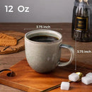 AmorArc 12oz Coffee Mugs, Ceramic Coffee Mugs set of 6 for Man, Woman, Dad, Mom, Modern Coffee Cups with handle for Latte/Cappuccino/Milk/Cocoa. Dishwasher&Microwave Safe, Reactive Glaze by CozyNest Decor