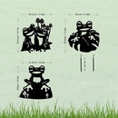 3 Pack Frog Metal Garden Decorative Stakes, Weather Proof Silhouette Statues for Yard, Patio,Outdoor Decor for Frog Lovers and Pet Owners by CozyNest Decor