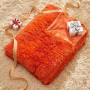GONAAP Fuzzy Faux Fur Throw Blanket Twin Size Orange Super Soft Cozy Plush Fuzzy Shaggy Blanket for Couch Sofa Bed (Orange, Twin(60"x80")) by CozyNest Decor