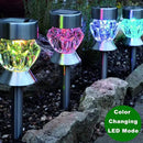 Solar Pathway Lights Outdoor, 8 Pack Solar Garden Lights, Color Changing LED Landscape Stake Outdoor Solar Lights for Walkway, Pathway by GreenHaven Gardens