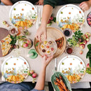40Pcs Fall Paper Plates and Napkins Party Supplies, Disposable Thanksgiving Pumpkin Flower Wreath Plates Napkins Dinnerware Set for Autumn Theme Party Decorations (Fall) by CozyNest Decor