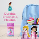 BioSwiss Bandages, Princess Shaped Self Adhesive Bandage, Latex Free Sterile Wound Care, Fun First Aid Kit Supplies for Kids, 24 Count by TinyTreasures Baby Boutique