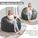 Hobestluk 3FT Bean Bag Chair Giant Bean Bag Chairs for Adults Large Bean Chairs with Removable Cover, Beanbag Chair with Filler, Adult Bean Bag Chairs for Living Room, Bedroom by CozyNest Decor