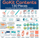KeepGoing Travel First Aid Kit for Kids – 130 Pc. for Car, Home, Purse, Diaper Bag & Backpack with Latex-Free Bandages - Mini First Aid Kit Travel Size TSA-Approved by TinyTreasures Baby Boutique