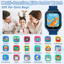 Waterproof Smart Watch for Kids Toys for Boys Age 5-12 with 32 Games, Dual Camera, Habit Tracking, Music Player, Video, Alarm Clock, HD Touchscreen Kids Smart Watch Birthday Gift for 3-12 Year Old by TinyTreasures Baby Boutique