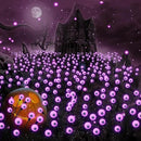 Halloween Decorations Outdoor Solar Scary Eyeball Lights, 4-Pack 32LED Halloween Decor Solar Garden Lights, Waterproof Halloween Yard Decorations Swaying Halloween Pathway Lights for Patio Lawn Party by GreenHaven Gardens
