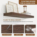 fuqing Floating Shelves for Wall, Bathroom Shelf Wall Mounted for Storage, Shelves with Invisible Bracket for Bedroom, Kitchen, Living Room, Farmhouse Small Book Shelf, 24 Inch Set of 2, Walnut by CozyNest Decor