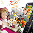 Car Seat Toys for 6-12 Months - Musical Pedal Piano with Baby Mirror, Squeaky Sensory Soft Animal Toys for Rear Facing Carseats by TinyTreasures Baby Boutique