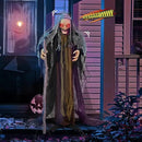 AW Animated Halloween Decorations,Scary Witch with Crutch,5.3FT Life Size Standing Clown,Motion/Sound Activated LED Eyes Creepy Sound,Haunted House Props Party Outdoor Indoor Lawn Yard Patio 2025 by CozyNest Decor