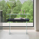 ivinta Glass Console Table with Storage, 39.4" Modern Sofa Table for Living Room, Foyer, Hallway, Bedroom 5101 (Black) by CozyNest Decor