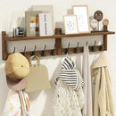 AMBIRD 34.2 inch Wooden Extra-Long Wall Hook Rack with Shelf - Versatile and Decorative Wall-Mounted Storage - 10 Hooks for Hanging Coats, Hats, Scarves - Ideal for Entryways, Bedrooms, Closets by CozyNest Decor