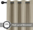 HolidayIdeas 6 Panels Linen Outdoor Curtains for Patio Waterproof Taupe Outside Curtains 54"x95"-Indoor/Outdoor Gazebo Curtains Weighted Weatherproof, Privacy for Pergola, Porch, Cabana, Backyard by CozyNest Decor