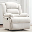 Swivel Rocking Recliner Chair for Adults, Overstuffed Manual Glider Rocker Recliner Chairs, Upholstered Reclining Single Sofa for Living Room Nursery (Beige) by TinyTreasures Baby Boutique