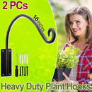 AJART Hanging Plant Hanger Outdoor: 2Pieces Bird Feeder Wall Hooks - 16-Inch Heavy-Duty Plant Bracket Hook for Hanging Flower Baskets by GreenHaven Gardens