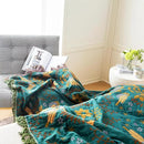 MSGKV Boho Throw Blanket Queen Size Cotton Blanket for Couch and Sofa Living Room Blanket Summer Bed Cozy Gauze Blanket 90" x 90" by CozyNest Decor