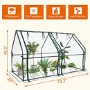 Gardzen Mini Greenhouse Heavy Duty Portable Green House, Clear Tent Small Greenhouse for Indoor Outdoor Plants 71.7”(L) x36.2”(W) x42.5”(H) by GreenHaven Gardens