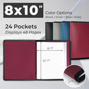 Dunwell Photo Album 8x10 (Ruby) with Black Mounting Paper, 8 x 10 Photo & Art Portfolio Presentation Book, 24 Clear Sleeves, Each Shows 48 Pages, Professional Photography Book for Pictures, Artwork by TinyTreasures Baby Boutique