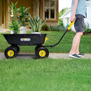 Garden Dump Cart, Heavy-Duty Utility Wagon with 900 lb Capacity, 5 Cu Ft Bed, 10" Pneumatic Tires, 180° Pivot Steering for Yard, Lawn, and Beach Use by GreenHaven Gardens