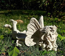 MeritMode Fairy Garden Figurines - Angel Statue with Butterfly and Holding Face, for Mom, Resin Outdoor Figurine for Patio & Yard, 10" Width by GreenHaven Gardens