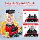 Blender 2L Automatic Smoothie Mixer Baby Food Blender 68oz Fruit Vegetables Juicer 2200W High-Speed Blender Tabletop Soundproof Milkshake Maker (Red) by TinyTreasures Baby Boutique