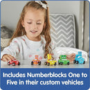 hand2mind Numberblocks Mini Vehicles, Race Car Toys, Toy Vehicle Playsets, Play Figure Playsets, Small Figurines for Kids, Number Toys, Counting Toys, Math Toys for Kids 3-5, Birthday Gifts for Kids by TinyTreasures Baby Boutique