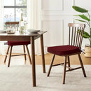 downluxe Chair Cushions for Dining Chairs, Waterproof Kitchen Chair Pads, Non-Slip Dining Seat Cushion with Ties, 17" x 16" x 2.5", Burgundy, 6 Pack by CozyNest Decor
