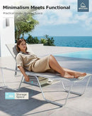 MFSTUDIO Outdoor Chaise Lounge Chair, Patio Recliner Lounge Chair with 5 Adjustable Positions, Patio Pool Tanning Lounger Chair, Textilene, All Weather Use by GreenHaven Gardens