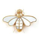 Decorative Bug Insects Beetle Mirrors - Gold Resin Little Bee Glass Wall Decor, Perfect for Victorian and European Themed Homes by CozyNest Decor