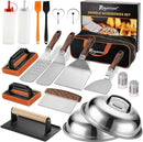 ROMANTICIST 19PCS Griddle Accessories Set - Flat Top Teppanyaki Spatula Set with Scraper, Basting Cover for Camp Chef- Home Cooking Griddle and Outdoor BBQ Gifts for Christmas by GreenHaven Gardens
