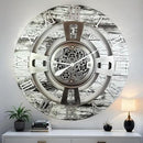 The Gears Clock Real Moving Gear Wall Clock England Line (Grey & White, 36 inches (90 cm)) by CozyNest Decor