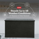 Keter Java XXL 230 Gallon Resin Rattan Look Large Outdoor Storage Deck Box for Patio Furniture Cushions, Pool Toys, and Garden Tools, Dark Grey by GreenHaven Gardens