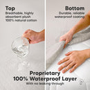 Waterproof Crib Mattress Protector Cover Fitted - 2-Pack Quiet Baby Crib Mattress Pad Sheets, 52" x 28" Soft Quilted Cotton Baby Sheet, Machine Washable, Easy Fit, Durable (Sage/Mavy) by TinyTreasures Baby Boutique